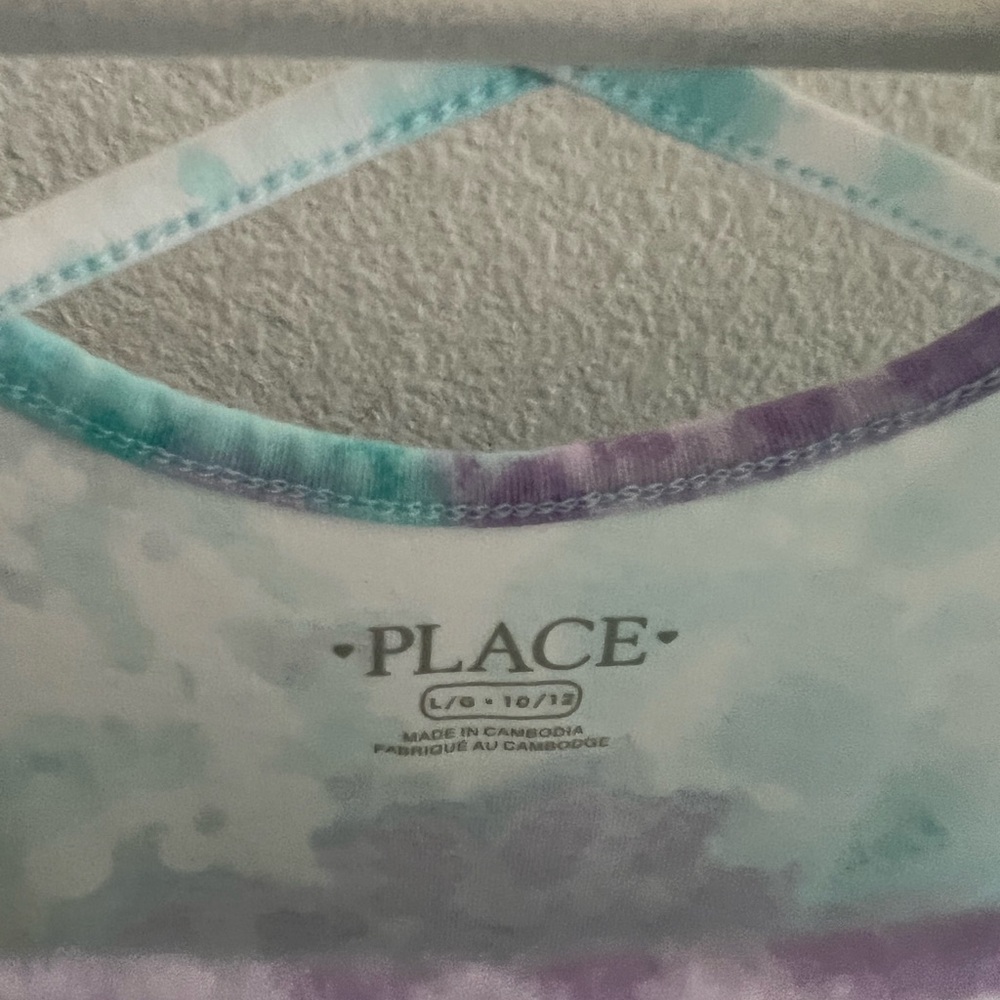 Blue and Green tye-dye Casual Sundress with Scoop Neck - Picture 16 of 16